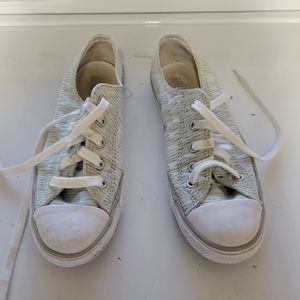 Converse - White with Grey stripes
